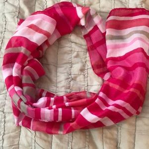 Pink stripe lightweight scarf